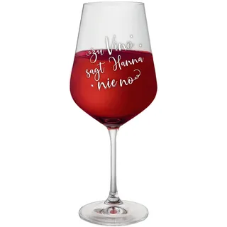 AMAVEL Weinglas mit Gravur, Zu Vino sagt NAME nie no, Personalisiert mit Namen, Rotweinglas, Weißweinglas, Weinglas mit Spruch, Weingläser, Lustige Geschenke für Frauen, Geschenke für Weinliebhaber