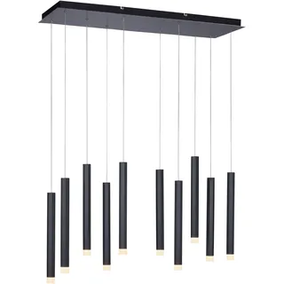 just light. Bruno 10-flg. 89 cm schwarz Aluminium