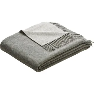 Biederlack Kuscheldecke Cashmere 130 x 170 cm Mischgewebe Grau