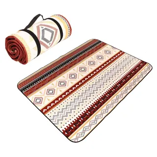 Omgoods – Extra große, wasserdichte Picknickdecke, 150 x 200 cm, ideal für Strand und Camping - Beige