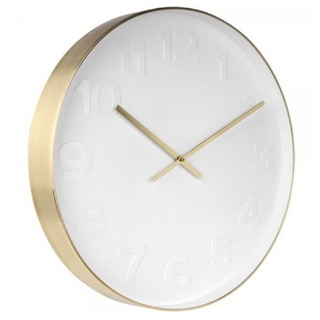 Karlsson Uhr Wanduhr Mr. White Brushed Gold (51cm)