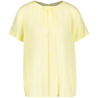 Gerry Weber Damen Fein gemusterte 1/2 Arm Bluse leger mit Leichter Taillierung Gelb/Ecru/Weiss Druck 44 - 44