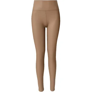 Damen Lederhose Leder Leggings Lederimität Jeggings Hohe Taille Leather Strumpfhose 2xl/3xl Dunkelbeige