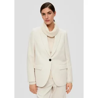 s.Oliver Jackenblazer Indoor-Blazer Einreihiger Cordblazer beige