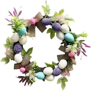 Coonoor Dekokranz Ostern Türkranz-Dekoration,Ostern Außenanhänger, Frühlings-Sommer-Kranz