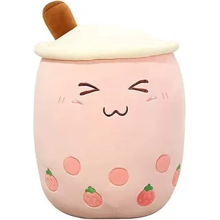 24 Cm Plüschkissen Mit Blasenmotiv, Dekokissen, Kreatives Boba-teetassen-plüschschlitten-kissen, Weiches Spielzeugkissen, Geschenkkissen Zum Ziehen