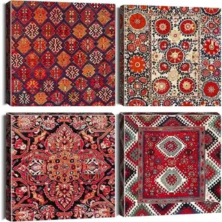 Leinwandbilder 4 Teilig Kunstdruck Marokkanischer Stil 30x30cm