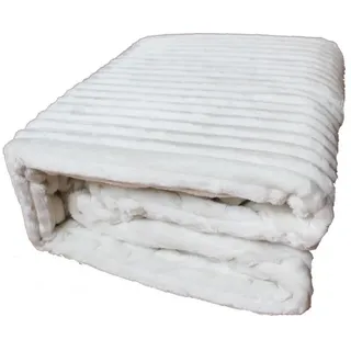 KH-Haushaltshandel Winter Wende Bettwäsche Cashmere Cord, 135x200+80x80cm, hellgrau, Fleece Plüsch Teddy