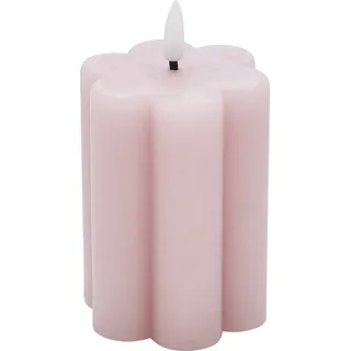 RUBIN LICHT LED-Kerze, Blume, Weiß/Rosa - 1.0 Stück