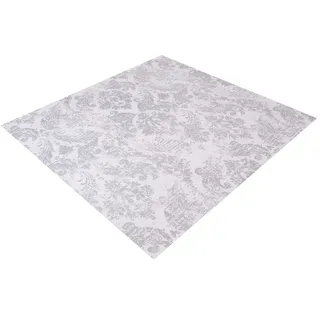 Betz Mitteldecke Tischdecke Vintage Größe 85x85cm, Quadratisch, 100% Polyester, Farbe rot oder grau Farbe grau