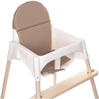 aMami Kissen Kompatibel für Hochstuhl Antilop, Kinder Sitzkissen Handmade, Kopfkissen mit Füllung, Stuhlkissen, Kleinkind-Einsatz, schwammgefülltes Kissen, Wasserfest antiallergisch Cappuccino