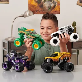 Spin Master Monster Jam, offizieller Megalodon Monster Truck, Druckguss-Fahrzeug zum Sammeln im Maßstab 1:24, Spielzeug für Kinder ab 3 Jahren