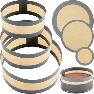 Yhenlovtt Silikon-Backmatten-Set, antihaftbeschichtet, hitzebeständig, Fiberglas-Einsatz für Ofen und Springform, waschbar und spülmaschinenfest, 6 Stück, grau (0,7 mm)