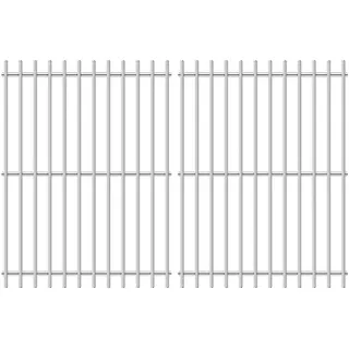 GFTIME Edelstahl Grillroste 33 x 25,2 cm für Enders SAN Diego 3 Gasgrill, Grillrost Ersatz, 2-teiliges Set – Rostfrei, Verformungsbeständig und Leicht zu Reinigen