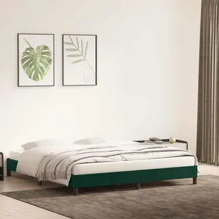 vidaXL Bettgestell 200 x 220 cm Dunkelgrün