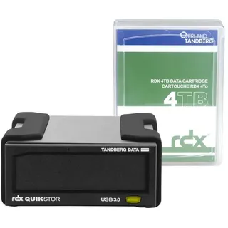 Tandberg Data O-T RDX Laufwerkskit mit 4TB Kassette, extern, schwarz, USB3+