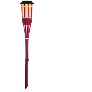 MARELIDA Gartenfackel Bambus H: 54,0 cm Solar pink 1er Set