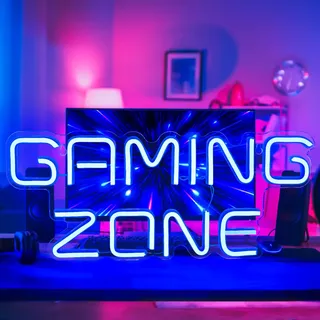 Neonlicht Schild, Spiel Leuchtreklame Gaming Zone Gaming Neon Schild Neon | Sign Licht Neonschilder für Spielzimmer Wand Game Room Bar Party Kinderzimmer Deko Jungen