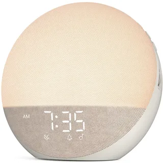 Hiromeco Tageslichtwecker Lichtwecker Sonnenaufgang Bluetooth: Natürliches Wake Up Light - 25 White Noise mit Timer - RGB Nachtlicht für Erwachsene Kinder Schlafzimmer