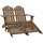 2-Sitzer Adirondack Gartenbank mit Fußstütze 119,5 x 147,5 x 89,5 cm braun 315911
