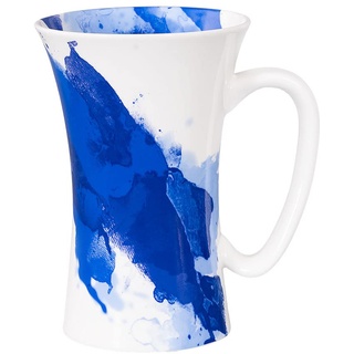 tea4chill Könitz Kaffeetasse Mega Mug Blue Wave. Teetasse 610ml, Xxl Jumbotasse aus Fine Bone China Porzellan
