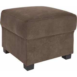 sit&more Polsterhocker Pandora Mikrofaser 58 x 45 x 58 cm Braun