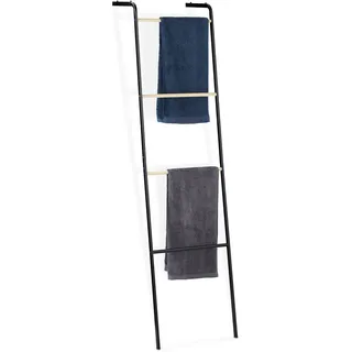 Relaxdays Handtuchleiter Aus Metall 4 Sprossen Schwarz