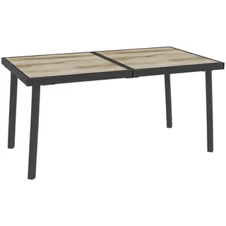 Outsunny Gartentisch 145 x 85 x 72 cm Grau