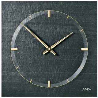 AMS Wanduhr W9516 30,0 Quarz goldfarben/schwarz