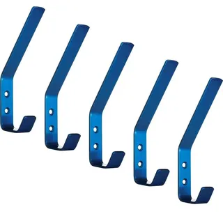 SOTECH Kleiderhaken Loxten 142 x 20 x 45 mm blau – Edelstahl, Garderobenhaken (5 Stück) - Blau
