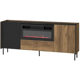 Komoda PRESTIGO P16 Sideboard 180x79x40 cm 2 Türen 1 Schublade Elektrische Kamin