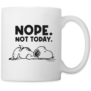 Spreadshirt Peanuts Snoopy Nope Not Today Bürohumor Tasse, One size, weiß