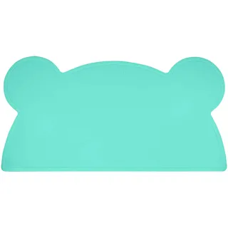 Kindsgut Platzdeckchen Silikon-Tischset für Kinder, Bärenform, Mint