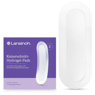 Lansinoh Kaiserschnitt Hydrogel Pads, 2 Stück | schützt, beruhigt, kühlt, wasserbeständig, Narbenpflaster für die Kaiserschnittnarbe