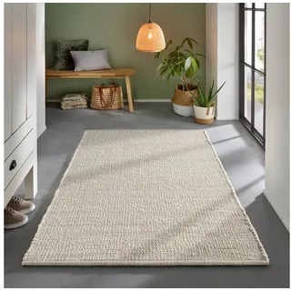 TaCa Home Wollteppich Wollteppich frei von Mottenschutzmitteln, rechteckig, Höhe: 10 mm, nachhaltige Schurwolle Wohnzimmer Schlafzimmer, Weiß - 250 x 290 cm weiß rechteckig | 250 cm x 290 cm x 10 mm