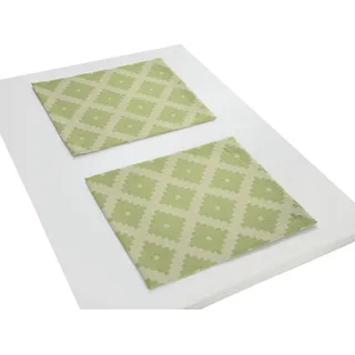 ADAM Audio Platzset ADAM "Maroccan Shiraz" Gr. 1, grün (hellgrün), B:30cm L:40cm, Obermaterial: 100% Baumwolle, Platzsets, mit Jacquard-Muster