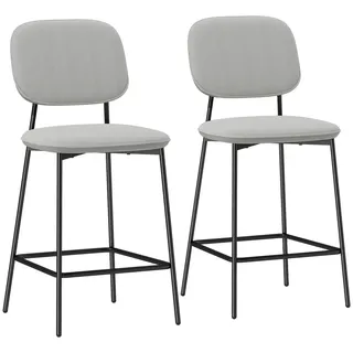 Homcom Barhocker 45 x 49 x 102 cm Hellgrau