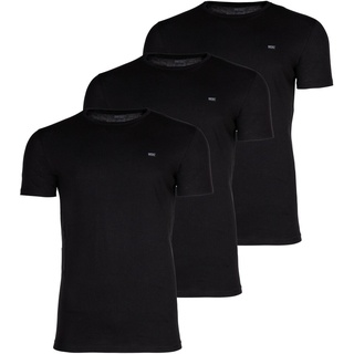 DIESEL Herren T-Shirt , 3er Pack - UMTEE-JAKETHREEPACK, Rundhals, Kurzarm, einfarbig Schwarz M