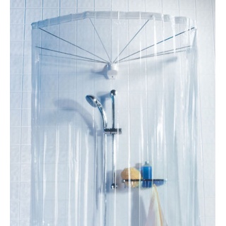 Spirella Duschspinne Duschfaltschirm "Ombrella" transparent Duschvorhang