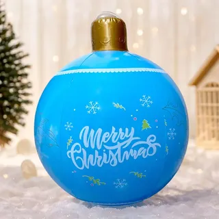 Groß Weihnachtskugeln Deko, Aufblasbar Kugeln Weihnachtsdeko Weihnachten Ball, Wasserdicht Weihnachtskugel Ornamente für Hochzeit Party (C)