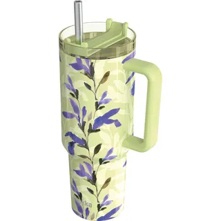 Quokka Stream Thermobecher mit Strohhalm, 1,2 l, Matcha