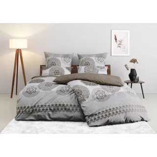MY HOME Tesso Polycotton Grau 200 x 200 cm + 2 x 80 x 80 cm