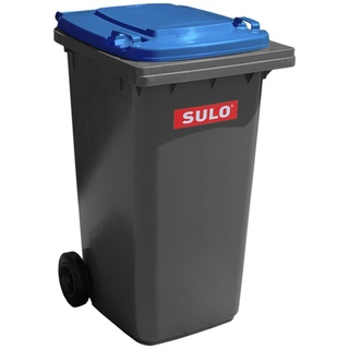 SULO Mülltonne Müllbehälter 2 Rad MGB ***80 Liter grau mit blauem Deckel***