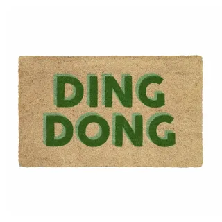 Fußmatte Ding Dong 45 x 75 cm, Giftcompany, rechteckig beige