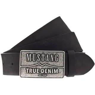 Mustang Herrengürtel Leder schwarz 115
