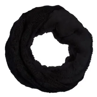 VewoTex Schal Winter Damen Loop Schal » Loopschal mit Wendemöglichkeit, (Einzelner Schal, 1-St. Einzelner Schal), » Strickschal mit Fell » Damenschal warm und flauschig schwarz