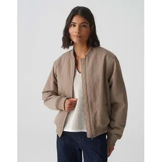 Opus Damen Jacke | Wattierte Bomberjacke HARU Regular warm Taupe, 42 - 42