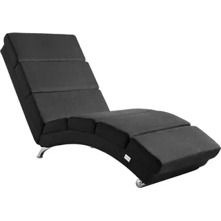CASARIA Relaxliege London Webstoff 186 x 89 x 55 cm Anthrazit mit Liegeposition