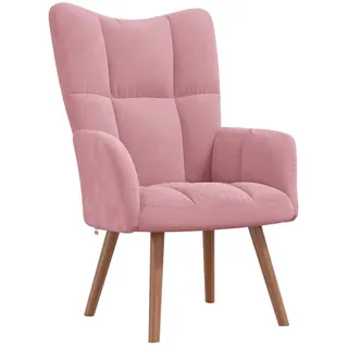 vidaXL Relaxsessel Rosa Samt 61 x 95 x 66 cm Rosa