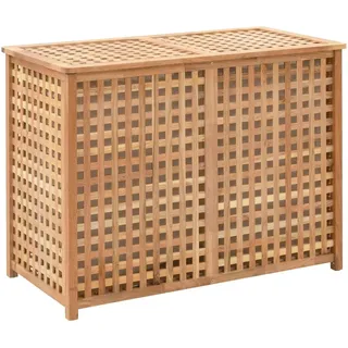 vidaXL Wäschekorb 87,5×46×67 cm Massivholz